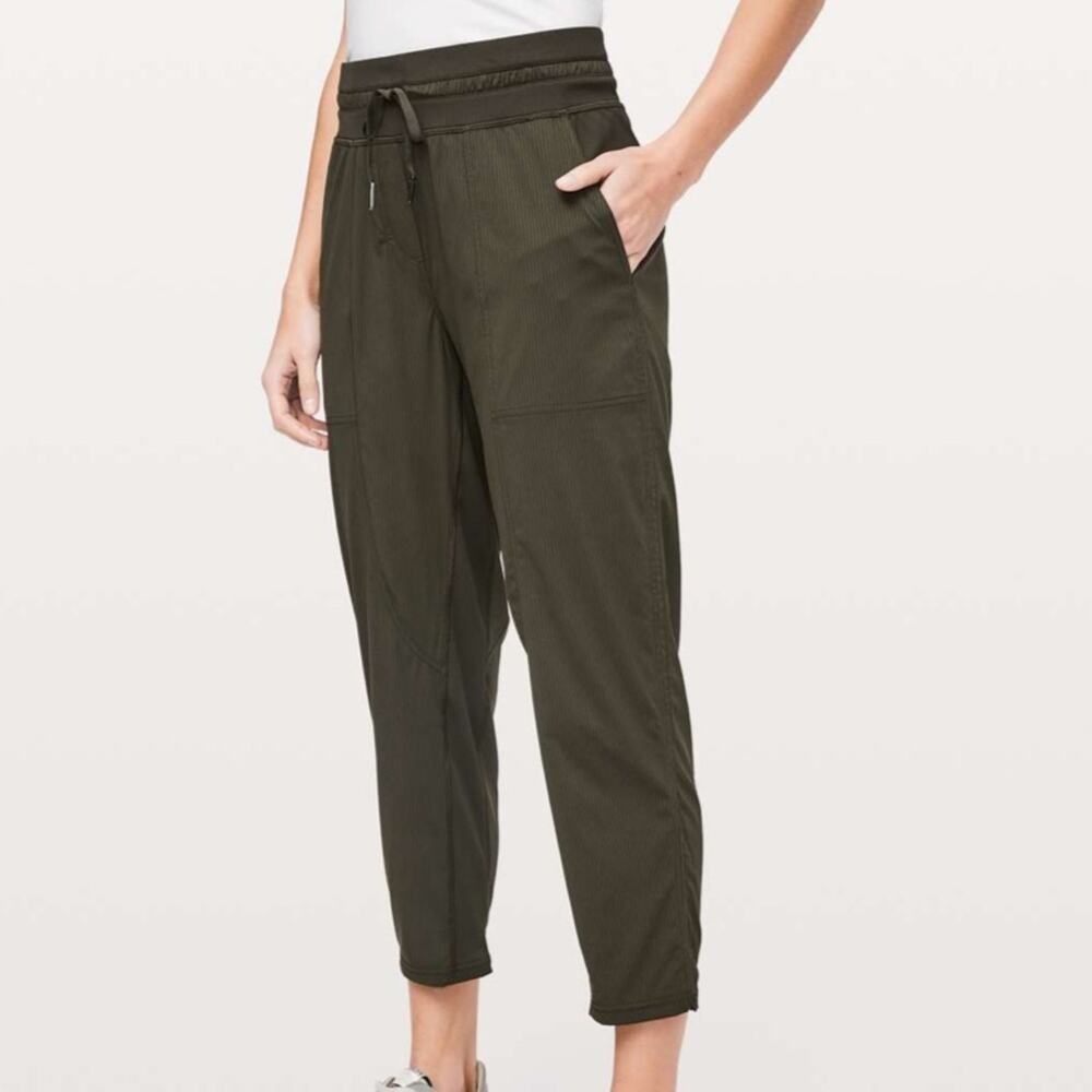 Lululemon Dance Studio Crop 25" Dark Olive Size 4